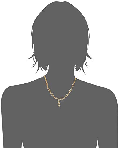 Oval Twirl American Diamond Necklace Set